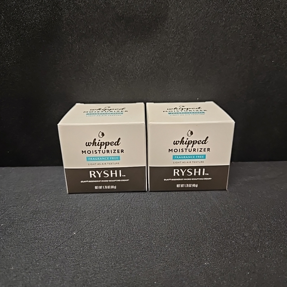2pc Lot Ryshi Whipped Moisturizer Light as Air Fragrance Free 1.76oz Each